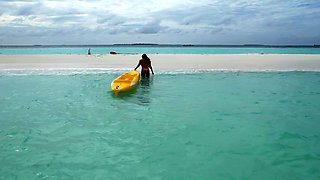 Massive juggs brunette fatty strips and jerks solo