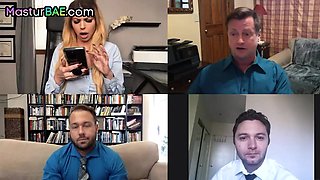 Busty solo MILF toys pussy on webcam for her viewers