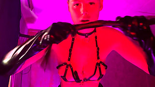 Latex Dominatrix - Strap-on, Whip & Absolute Obedience Tease