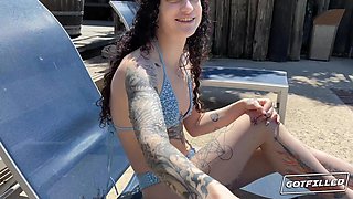 Inked teen gets nicely fucked and fingered