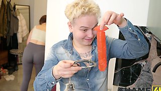 Monster's moonlit fingers tease lustful Monika as she craves a raw cock