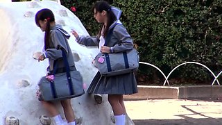 Japanese teen in schoolgirl uniform stripped and fucked