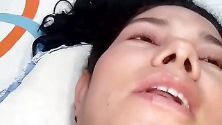 Beautiful Bride Sucking in Fishnet