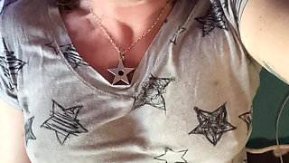 The Struggle to Orgasm Is Real for Hot Mature Brunette with Amazing Tits! New Batteries for the Win! Part 1 of 2