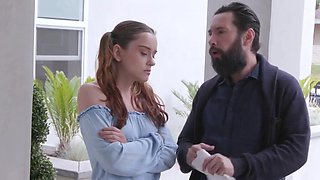 My hung stepdad punishes my cunt for dating other guys