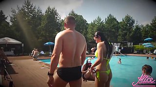 I Met A Sexy Girl In The Pool And Passionate Fucking - Cum In Mouth