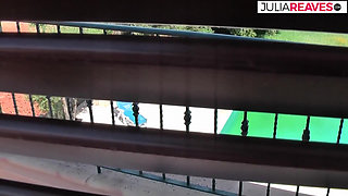 The perverted couple fuck at the hotel pool