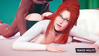 Thicc Redhead Professor Crawls Into Your Office Fantasy Glasses on, Shirt Tight, Attitude Naughty