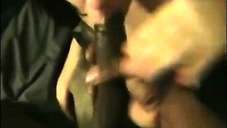 She swallows a big load from a huge black cock