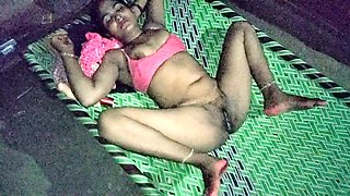 Brother-in-law catches village sister-in-law fingering herself at night and gives her a hard pounding