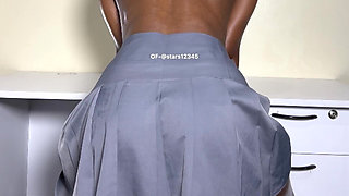 Mini Skirt No Panties Orgasm