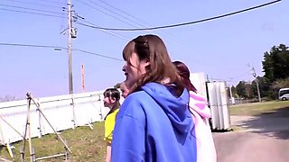 Asian schoolgirl enjoy group sex