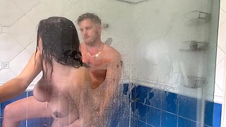 Real Couple Fucking In The Shower - Pregnant Wife Fucked Until Orgasm - Full 20 Min Video Available