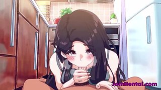 Hot Busty MILF Gets Fucked In The Kitchen - HENTAI