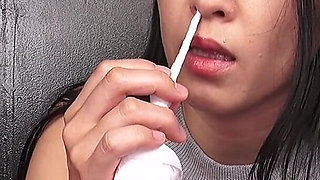 Unique: Hotaru Mori Nose Fetish; Nose Clamp, Sneeze, and Snot in Voyeur POV