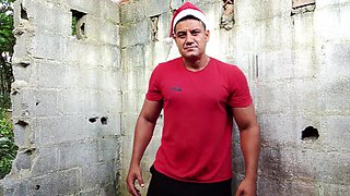 YURI GAÚCHO - SANTA'S HAS A THICK ROD - PARODY HARDCORE - MEXICAN HAIRY MAN XLCOCK CUMLOAD