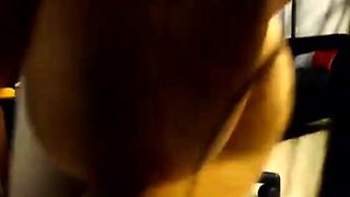 Big-Titted Nerdy Cam Girl Plays with Dildo