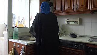 Hijab Maid Anal Doggystyle with Souzan Halabi - Big Cock Kitchen Fuck