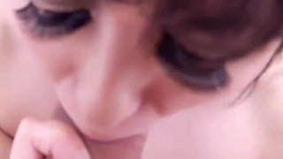 Sweet Persain teen Audrey Noir POV no hands bj cum swallow