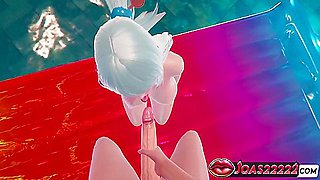 The Big Tits Blue Hair Girl In 3d Pool Animation - Experience Handjob Stroking For Big Dick, Tongue Licking Only On Glans With Car Toon