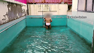 Public Swimming Pool: Brother-in-law and Sister-in-law Are Having Hot Sex.