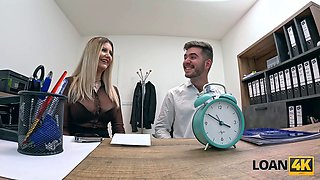 Loan4k. she got a loan and hopped on stranger's penis in the bank while her hubby was watching