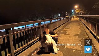 Japanese Amateur Outdoor Sex - Cute Girl Exposed Next to Car in Public