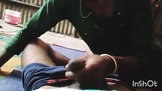Desi Village Handjob Cumshot - Stepbrother's Penis Close-Up Sex Video