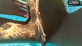 Laynee James Soaks Her Pussy In The Pool Before Getting Filled