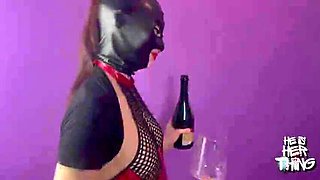 Jingle Balls Femdom: Mistress Pegs Slave's Ass with Huge Dildo for Christmas - Extreme Fisting & Piss Drinking