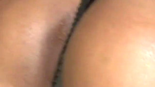 Oiled big ass ebony fucked from his hard BBC