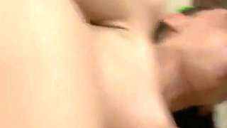 Gorgeous brunette teen anally fucked and milked