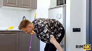 Rim4k. double fellatio, analingus, and fucking by 2 pretty hotties for a lucky boy