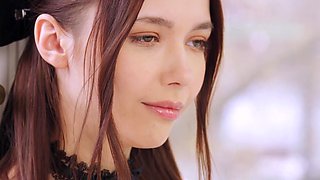 Black pantyhose hottie is going to finger herself