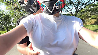 Sweetfantasy131 picks up her favorite DIDI client braless and gets him to fuck her in public - Big natural tits Latina amateur role play