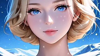 Busty Snowbound Anime Goddess - Enchanted Winter Seduction