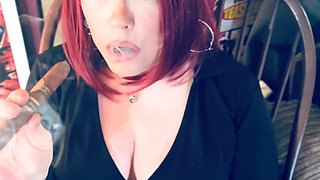 Cigar Smoking With Miss Tina Snua The Secretary!