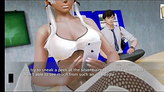 Waifu Academy episode with big tit blondes and brunettes in a 3D erotic adventure