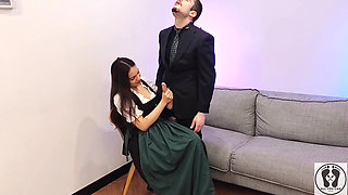 Ana Spears Jerks off Her Boss's Dick Cum on Dirndl Apron