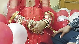 First night of a newly married Desi beautiful hot wife fucked by husband in hindi