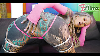 Thick COCK ANAL destroying wild horny HIPPIE whore