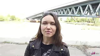 GERMAN SCOUT - Skinny cougar Assfucking Casting