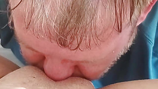 Female POV - Hubby Eating My Pussy