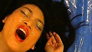 Gorgeous brunette babe fucked hardcore in the bathroom