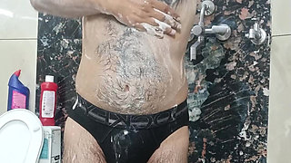 Indian desi man enjoy shower and sucking with neighbour