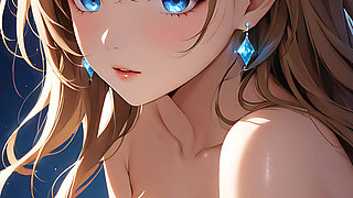 Moonlit Dreams - Ai Girl Bathed in Soft Lunar Glow