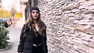 Old man fucks young busty hottie brunette