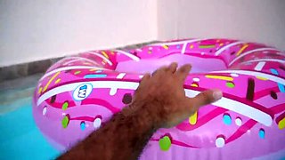 POV Sex With My Hot Sister-In-Law At Hotel Pool - Jenifer Play Big Tits Amateur Brunette Riding