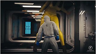 Tall Blonde Woman Grows Out Of Control In A Lab (expansion, Giantess, Growing Out Of Clothes)