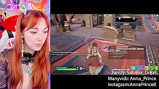 Big ass, red head, fortnite gameplay